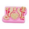 Heart Lock Key Shape Silicone Cake Mold Fondant Chocolate Candy DIY Baking Tool
