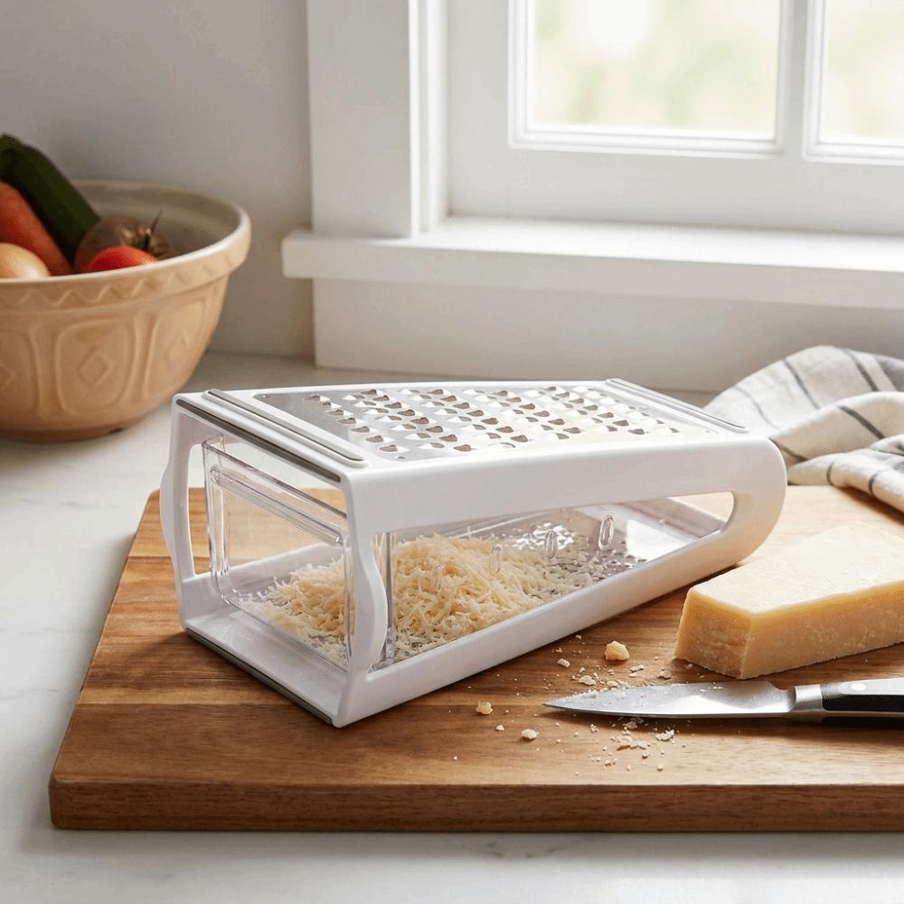 Multi-functional Stainless Steel Grater with Storage Container Vegetable Grater Meal Prep