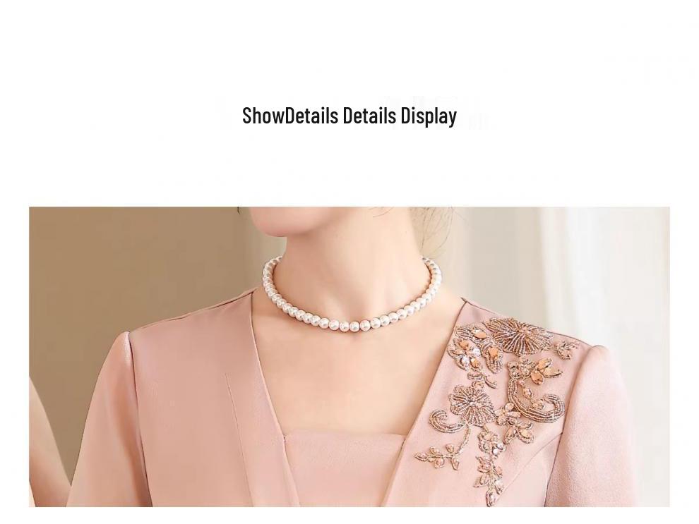 NRM8001 Elegant Pink Wedding Banquet Dress for Mother of the Bride, 2026 New Style