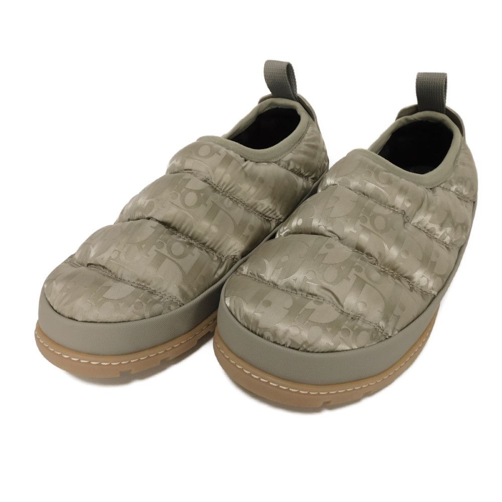 Used 10656 Snow Slippers 3SA089ZHN_H161 7897 39 Logo Calfskin Rubber 9.4" Oblique Quilted Nylon Excellent Condition