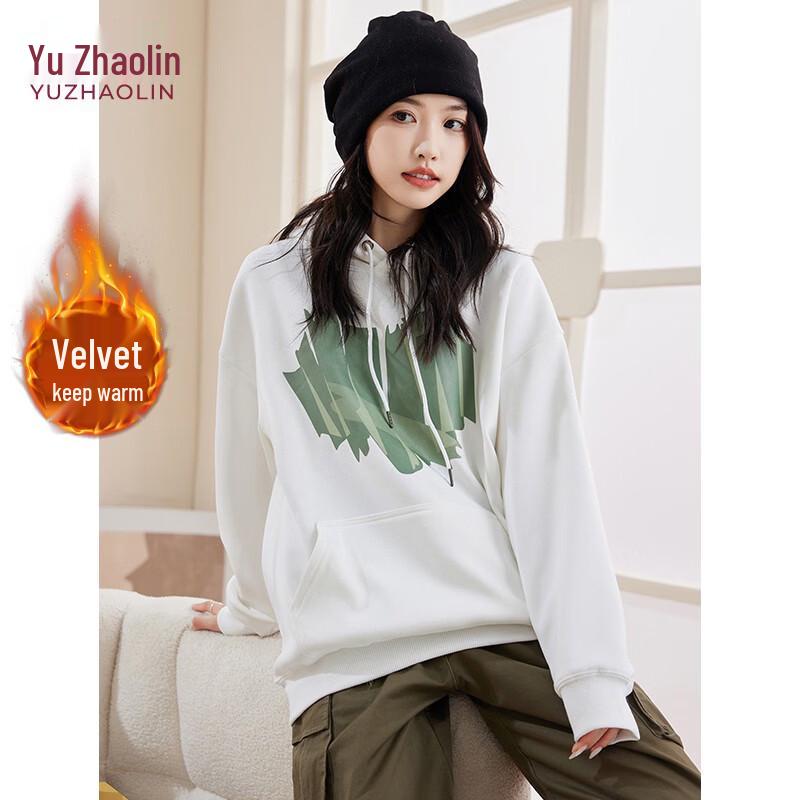Women s Fashion Heart Design Fleece Lined Hooded Sweatshirt L