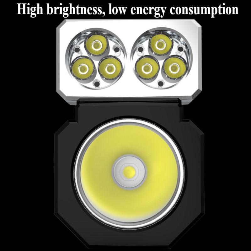 Portable Flashlight Multifunctional Searchlight, Outdoor Ultra Bright, Dual Light Source with Multiple Levels, Long Battery Life of Flashlight
