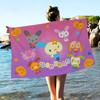 Cartoon U-USAHANAS Cute Microfiber Printed Beach Towel Mountain Climbing Yoga Beach Swimming Running Absorbent Soft Towel