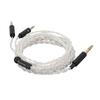 Earphone Cable Replacement Silver Plated Copper 3.5mm To Dual 2.5mm Plug Headphone Sound Wire 1.2m for HE400S HE‑400I