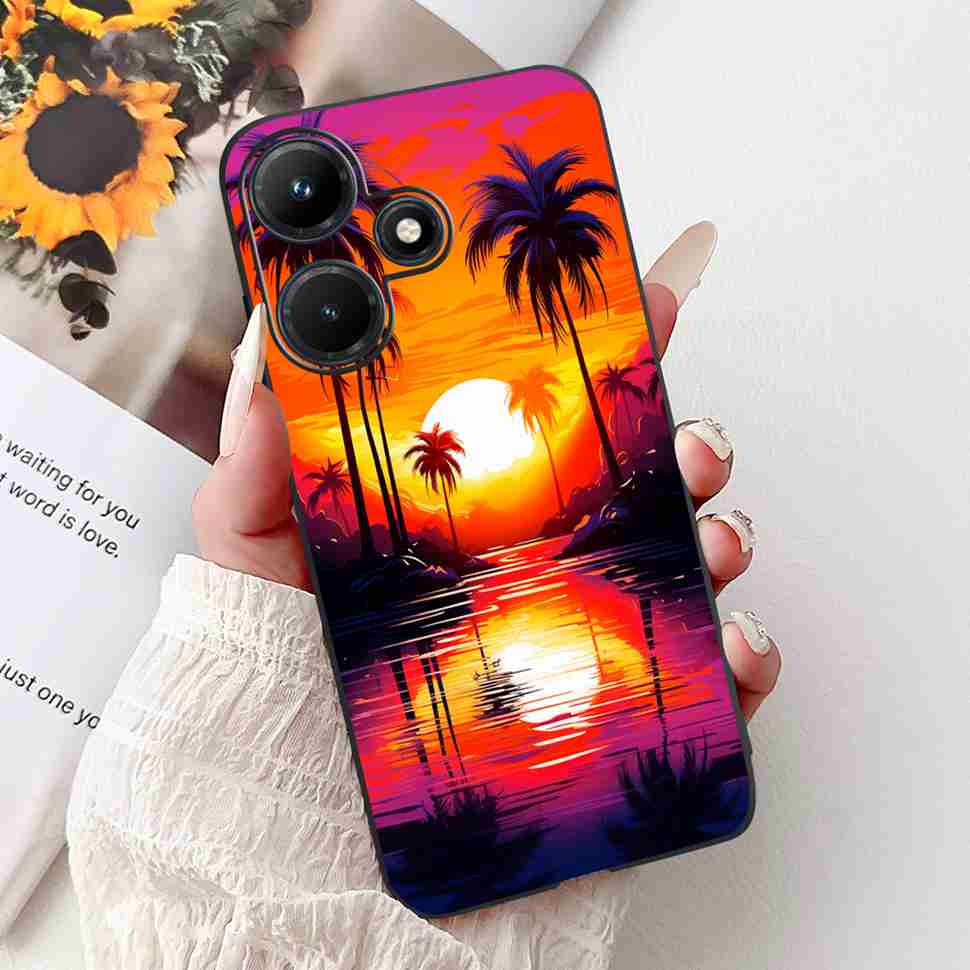 For Infinix Hot 30i 6.56" Case Tiger Luxury Flower Butterfly Silicone Soft Black Cover For Infinix Hot30i 30I X669C Phone Cases