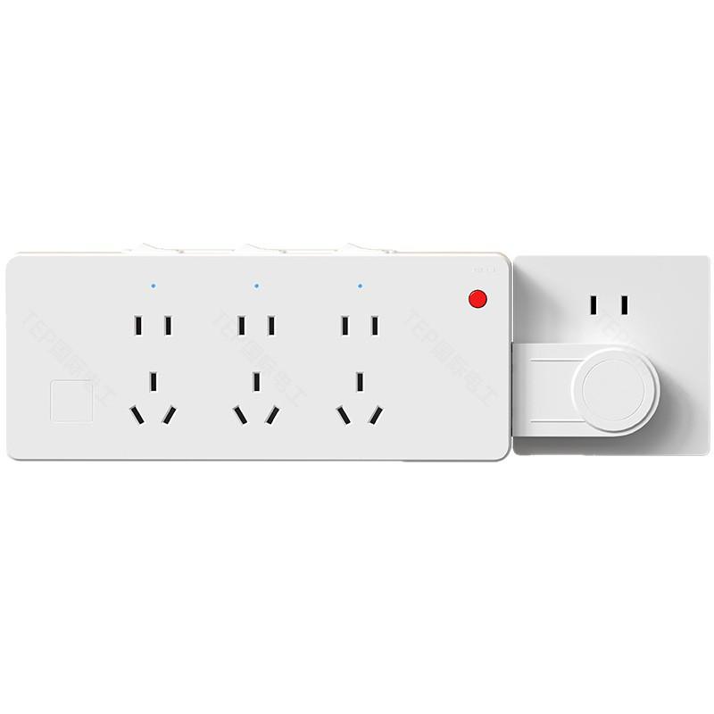 Expandable 86 Type Multi-hole Switch Panel Socket with Surface-Mounted Extension Converter for Household Use.