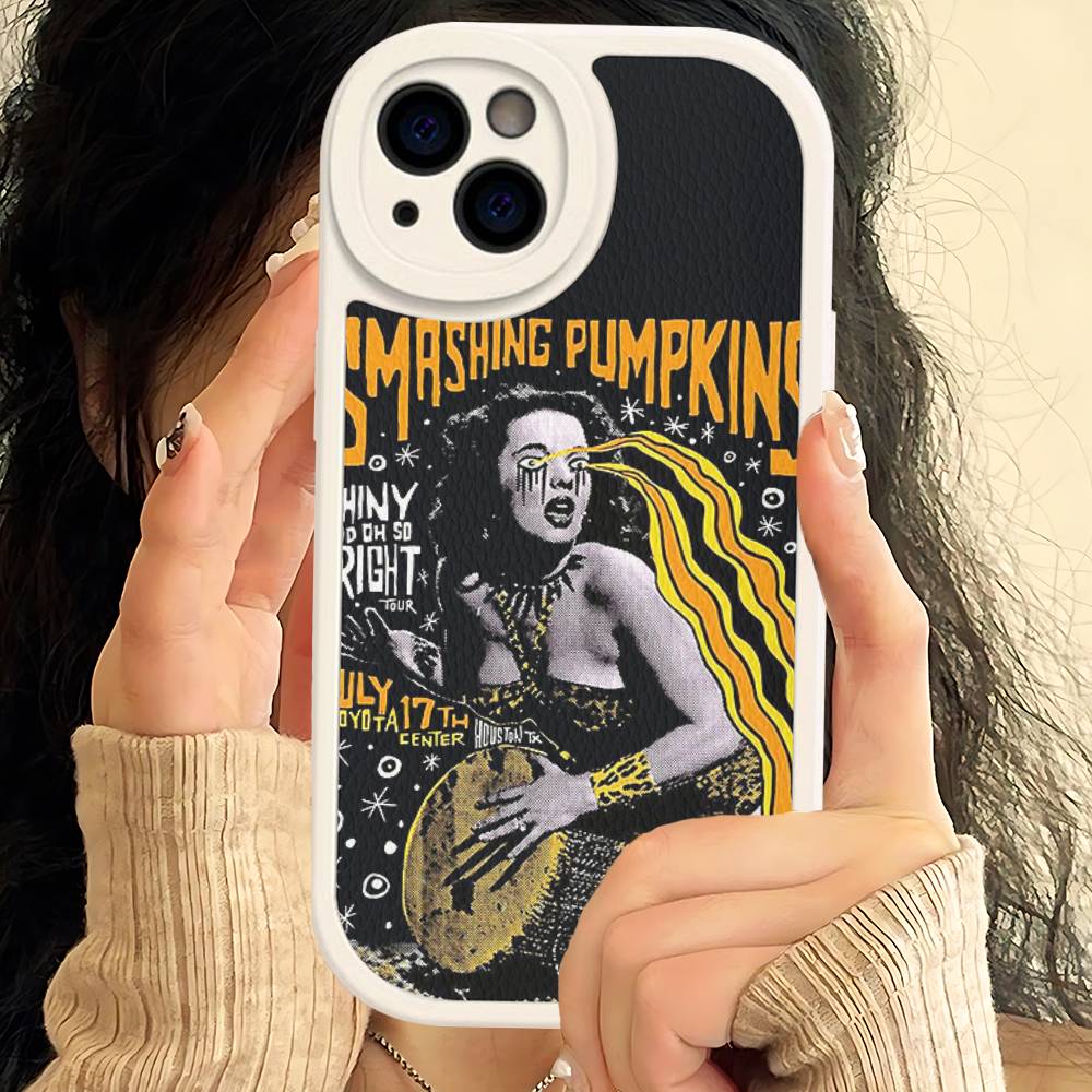 

The Smashing Pumpkins Band Rock Phone Case For IPhone 16 15 14 13 12 11 Pro Max Plus 16E Soft Leather Cover 11 pro max