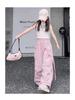 Girls' Loose Wide-Leg Summer Workwear Pants - Korean Street Style for Big Kids, Cool and Thin for Spring and Autumn.