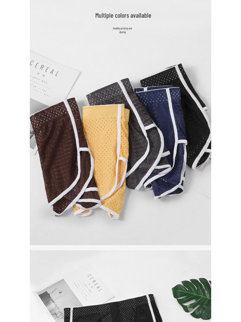 Men's Ice Silk Boxer Shorts - Summer Trend for Teens and Boys, Loose Fit