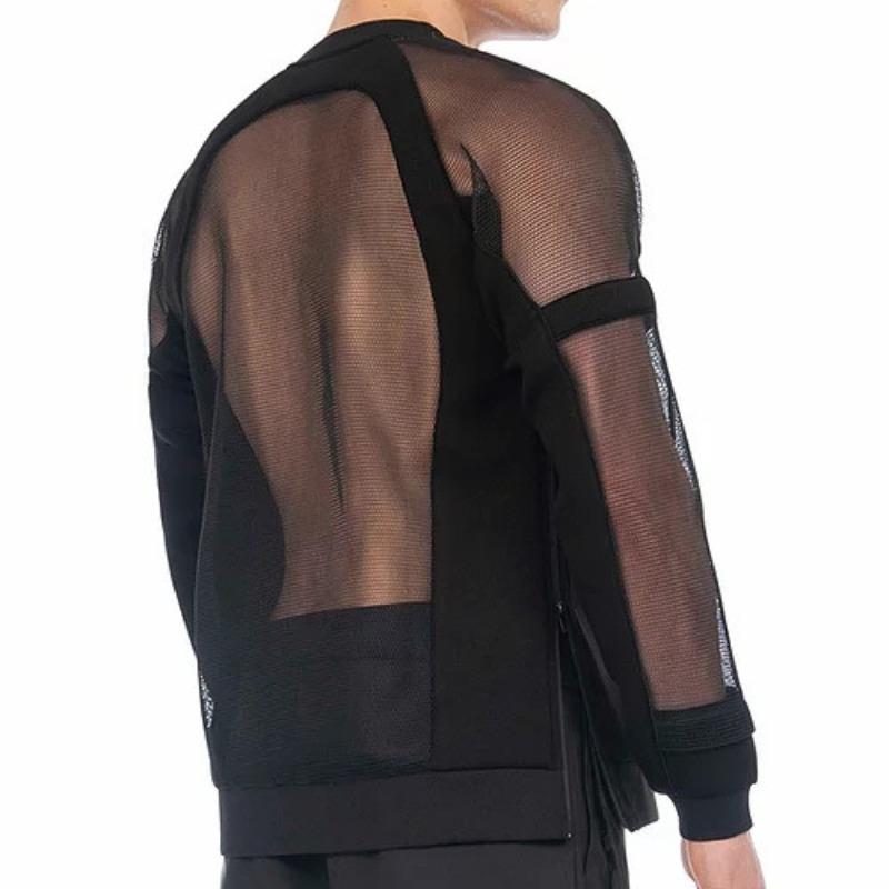 Letní kostkovaná průsvitná personalizovaná kreativní sexy tenká prodyšná mikina