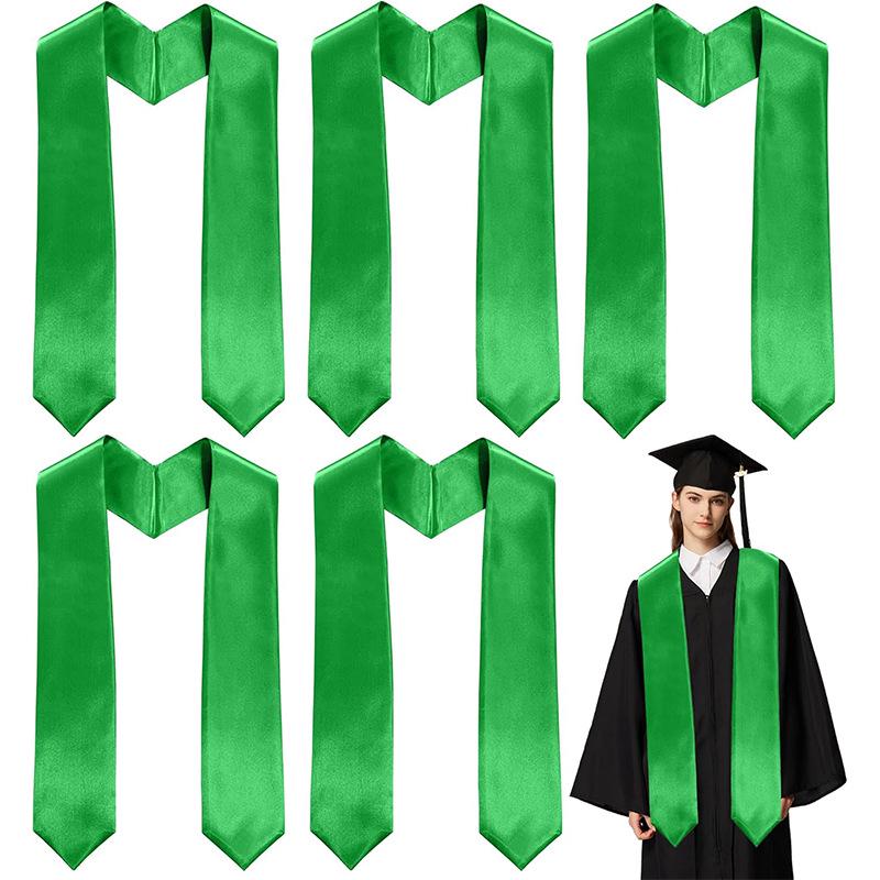 Solid Color Graduation and Honor Bachelor Stole Sash for Evening Dress