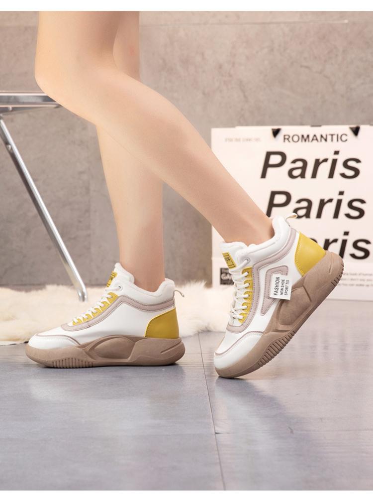 Women's Snow Boots, Artificial Short Plush Plastic Low Heel, Autumn and Winter New Style, Thick Soled Versatile Cotton Shoes