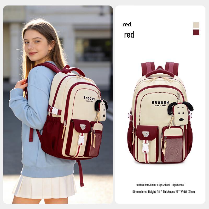 Snoopy Large Capacity Spine Protection School Backpack