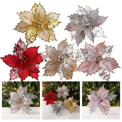 Maple Leaf Decorations Simulated Christmas Flower Perfect Size