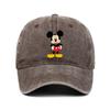 Retro Washed Mickey Mouse Print Baseball Cap Men Women Vintage Kpop Snapback Cap Adjustable Breathable Trucker Hat Sunscreen Hat