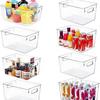 PET Flip-top Refrigerator Storage Box for Fresh Produce and Beverages - Transparent and Compartmented Container
