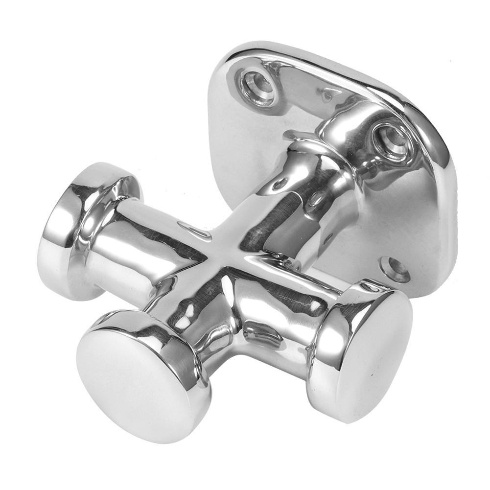 Marine Single Cross Bollard Mooring Bitt Cleat 316 Stainless Steel 62x63x83mm Deck Hardware for Boat