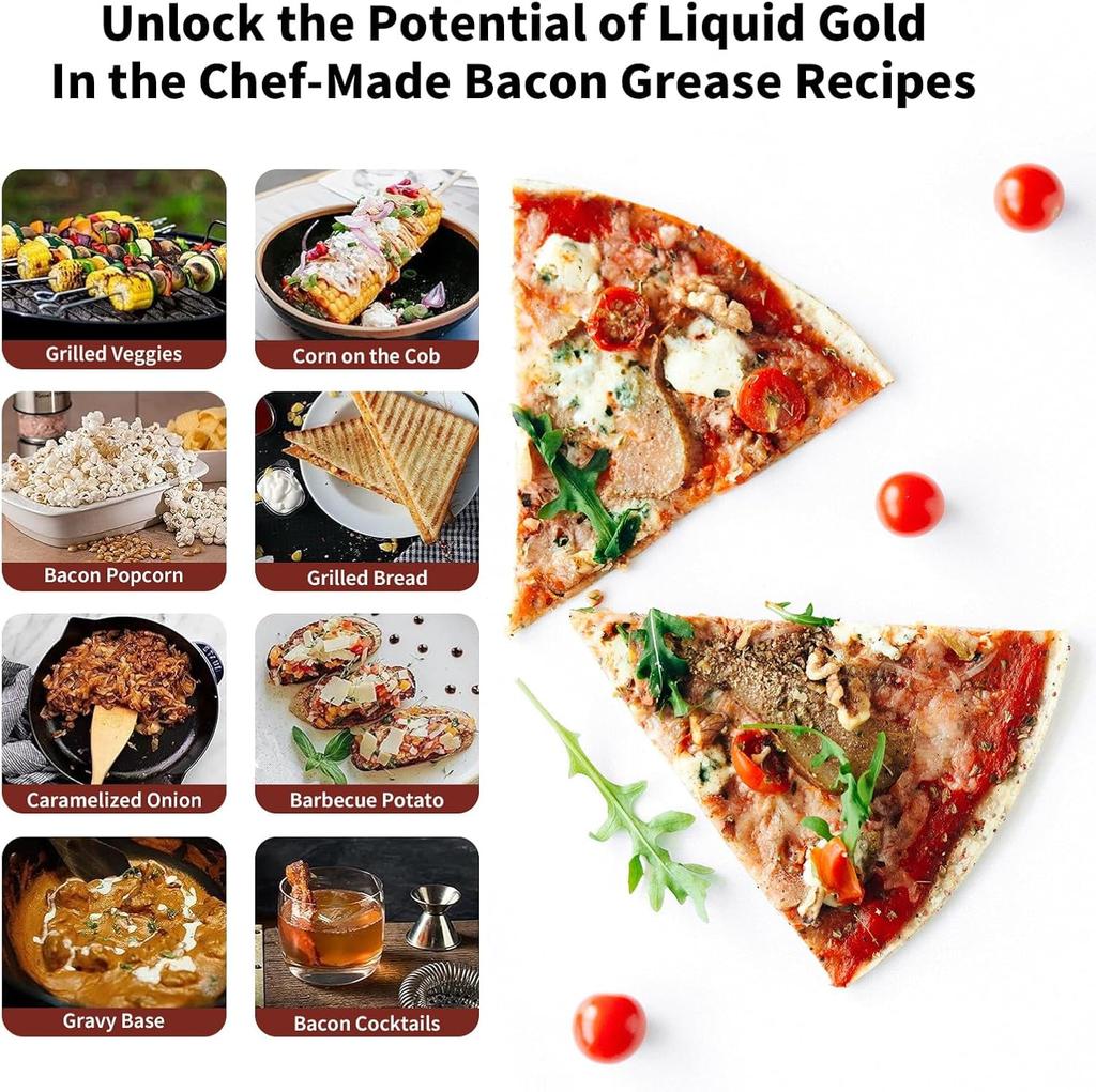 304 Stainless Steel Deep Fryer Pot with Basket & Strainer, Large Capacity Bacon Grease Container for Kitchen,Frying, Cooking, Camping,Oil Filter