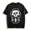 Spooky Skull Coffin Print Cool Streetwear T-Shirt Pure Cotton T-shirt