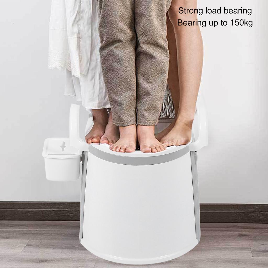 Nachttopf Toilettenstuhl Abnehmbare Armlehnen Verhindert Rutschen Hohe Belastbarkeit Tragbarer Toilettenstuhl Grau