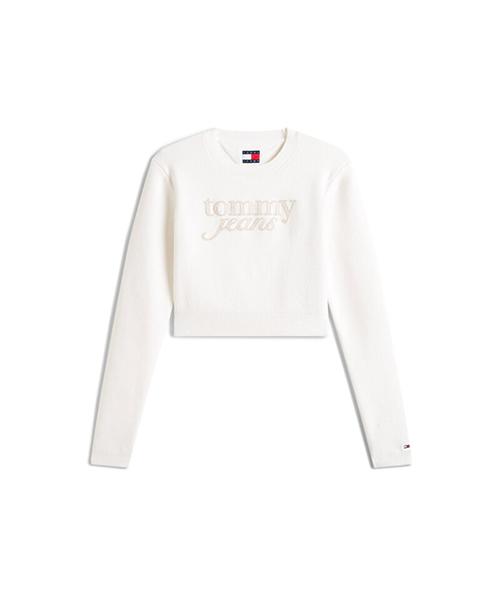 Tamijinseu Crop Chenille Script Sweater (T32G0Kto10Twt1Ybh)