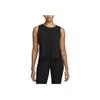 Nike Yoga Dri-FIT Solid Logo Print Sleeveless Tank Top Women Tops Black DV9168-010