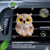 2D Flat Owl Car Vent Clip Decorative Diffuser (fragrance Not Included), Car Interior Decoration, Aromatherapy Clip, Ideal for Holiday Gifts