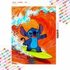 Disney 5d Diamond Painting, Stitch Surfing Diamond Art Painting Diy Handmade Sticker Gift, Home Decoration Painting