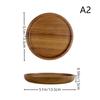 1PC Natural Whole Wood Lovesickness Wood Round Handmade Acacia Plate Round Sushi Dish Dessert Fruit Bread Dishes Soup Tableware