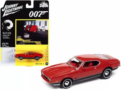 Johnny Lightning Maßstab James Bond Auto Ford Mustang 1971 Red Diamonds Are Mustang Diecast Modellauto 1/64 "007 Forever" [Gebraucht]
