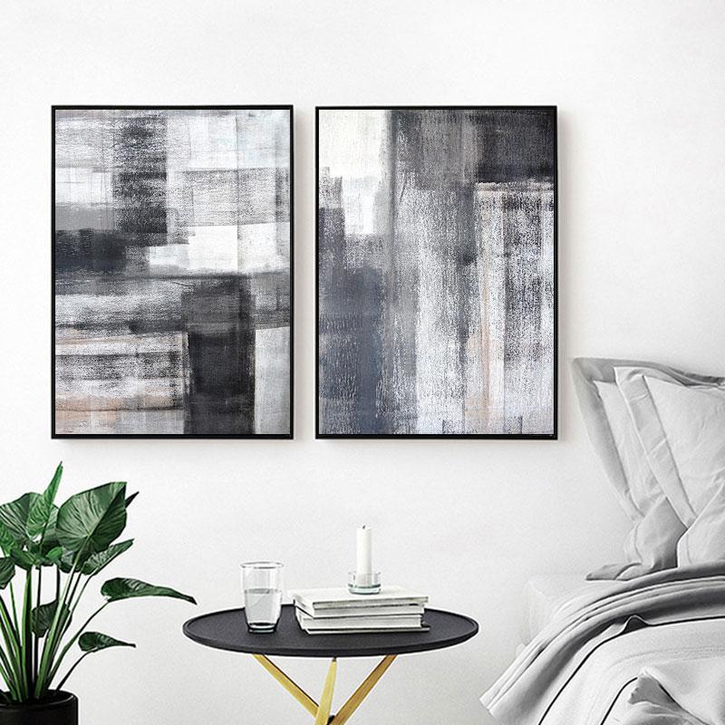 Pintura Minimalista Creativa Imagina Lienzo Blanco Negro Impresión Abstracta Atrezo Arte de Pared Decoración de Sala Oficina Dormitorio