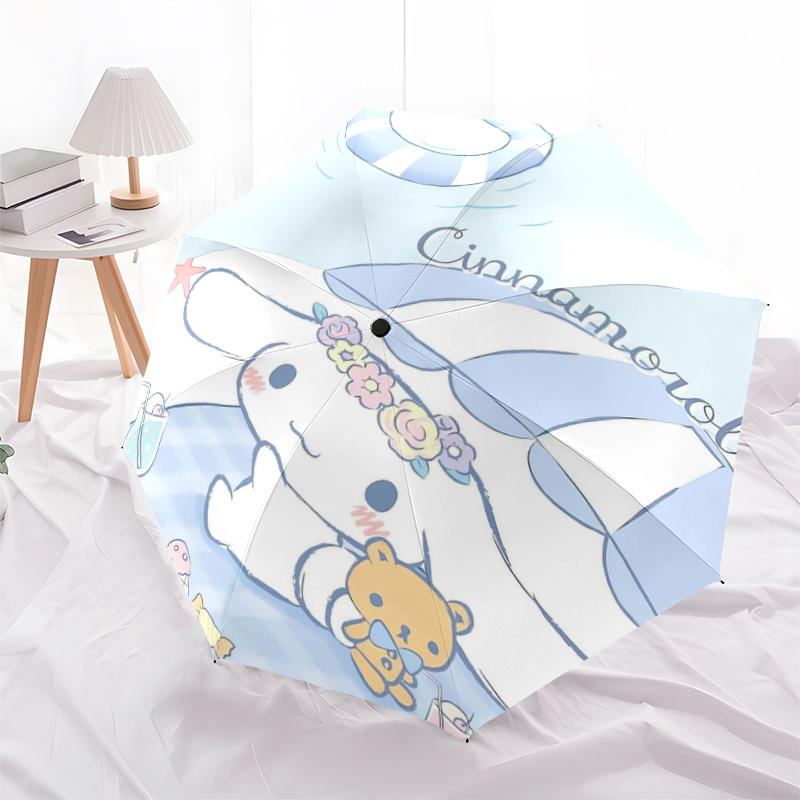 

1pc Cinnamoroll Fully Automatic Folding Portable Umbrella, 8 Iron Frames, Three-Fold Design, Suitable for All Seasons, Suitable for Outdoor Use.S013