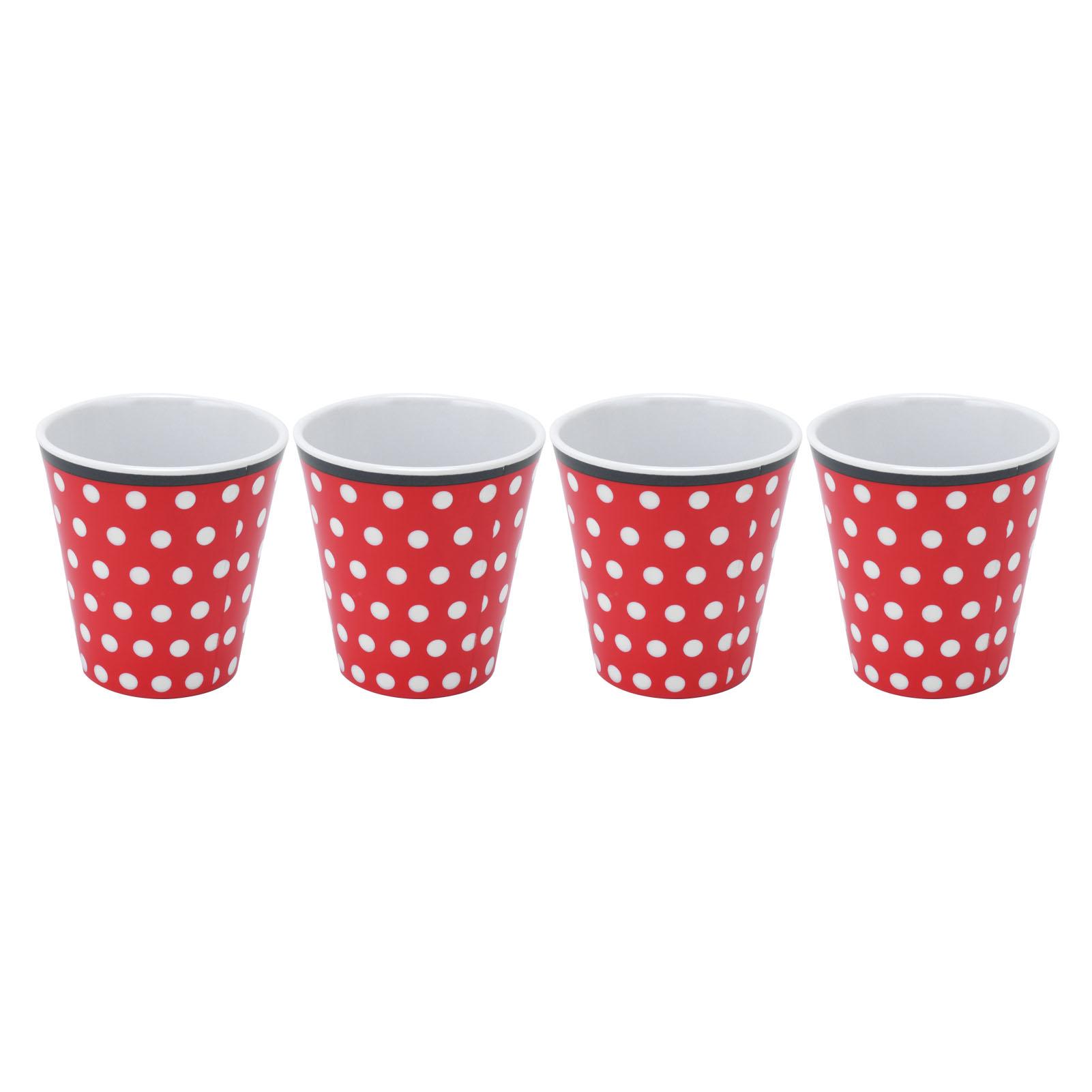 Konnwei 4Pcs Student Melamine Cup Imitation Porcelain Beverage Mug Water Cup For Student Restaurant
