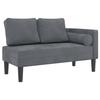 VidaXL Chaise Longue with Dark Grey Velvet Cushions, Upholstered Sofa, Sofa for Bedroom, 2-seater Sofa, 4007572