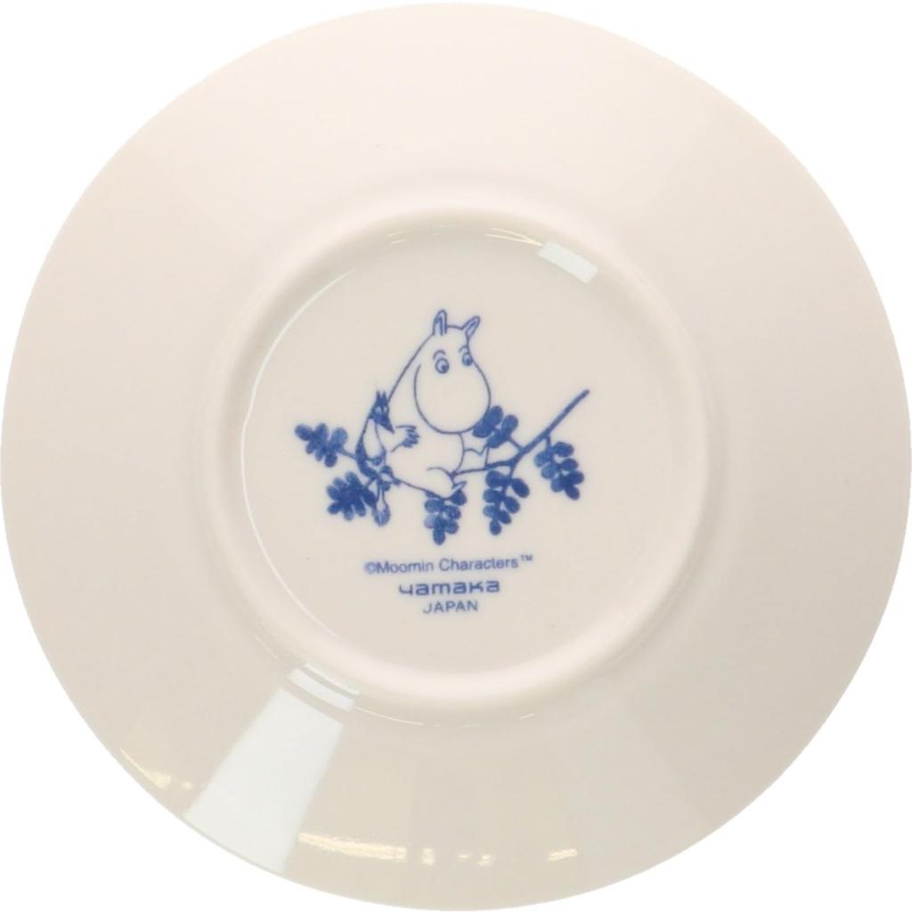 Yamaka Shoten yamaka Moomin Nordic Day Made in "Blue Flora" Plates, 13.5cm, 5-Piece Set, Style, Mother's Gift, Japan, MM7000-57