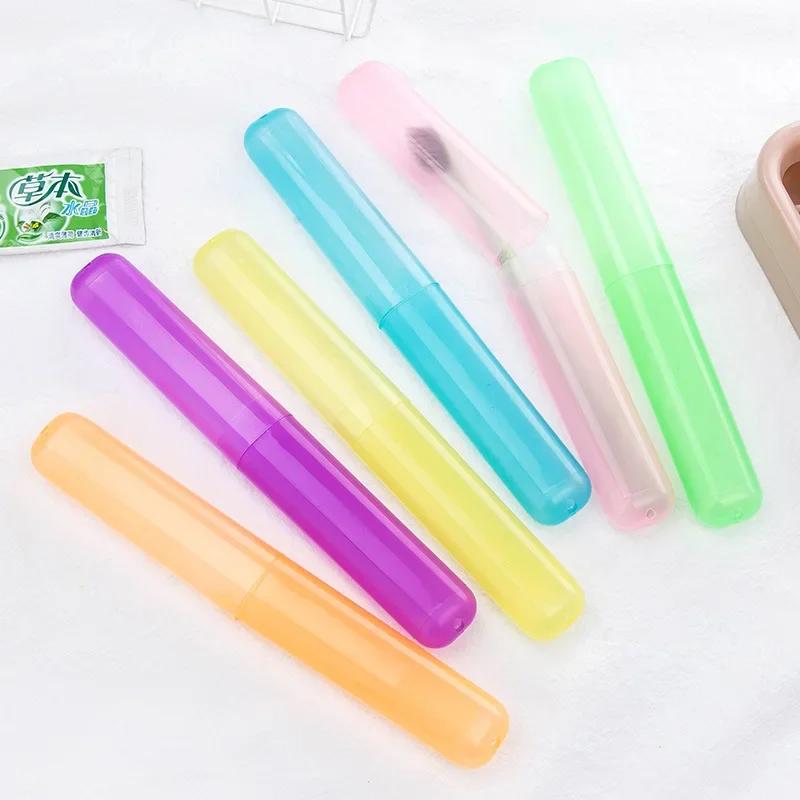 1pc Travel Portable Toothbrush Holder Transparent Storage Box Case Practical Container Toothbrush Box Organizer Bathroom Tools