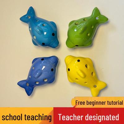 Little Dolphin 6-Hole Alto C Ocarina for Beginners - Ideal for Children, Students, Adults, Music Classes
