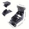 2/4pcs Foldable Bracket Self-Lock Hinge Hardware With Screws Lock Extension Support For Table Leg, Bed Leg, Workbench, Black
