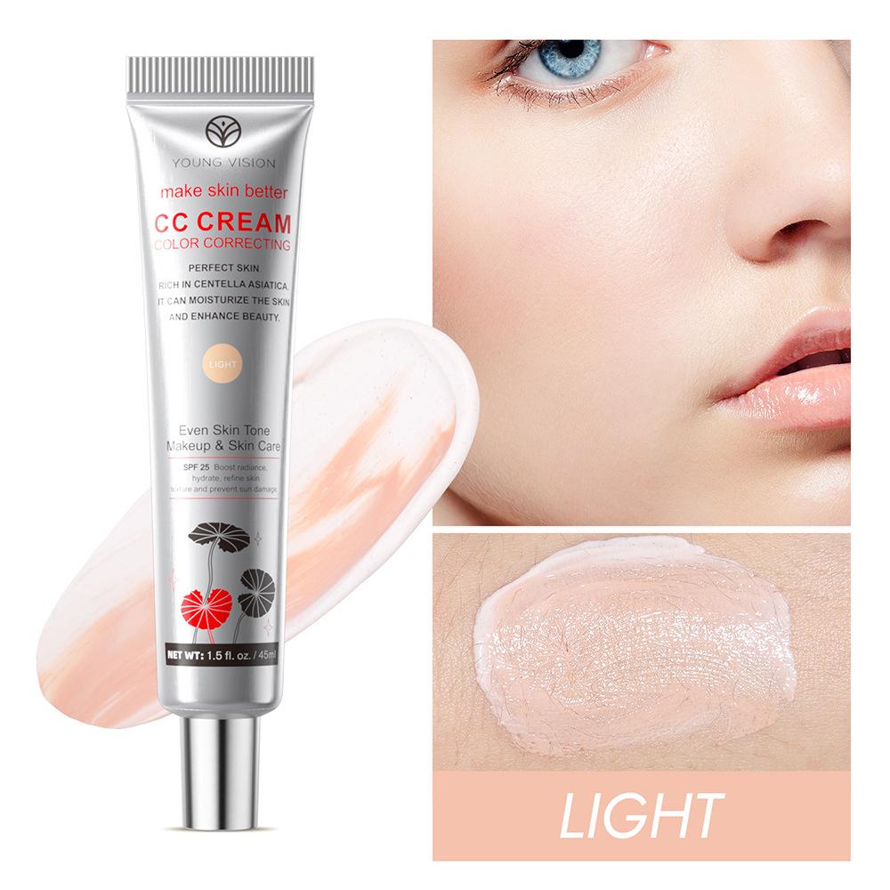 Centella CC krémový korektor Neviditelné póry Hydratační Voděodolný Make-up Primer proti pocení Přirozeně dlouhotrvající dámský make-up Tónovaná báze