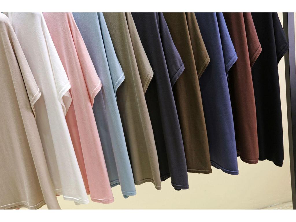 Women's Solid Color V-Neck Cotton Modal Short Sleeve Loose Top