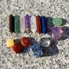 Hexagonal Chakra Stone Set: Lapis Lazuli, Tiger's Eye, Amethyst, Rose Quartz