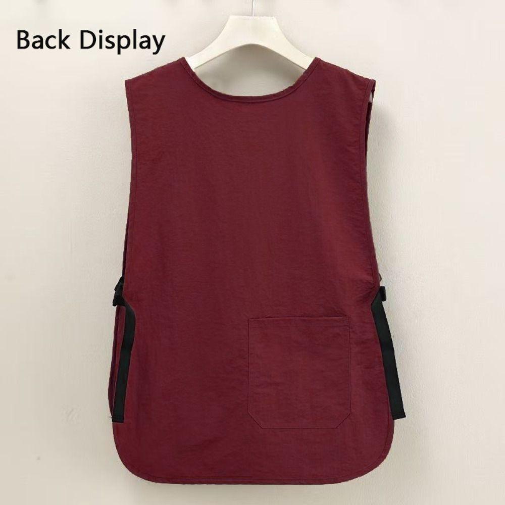 Waterproof Stain-Resistant Apron Nylon Vest Style Anti Dirty Sleeved Apron Breathable Multipurpose Kitchen Aprons