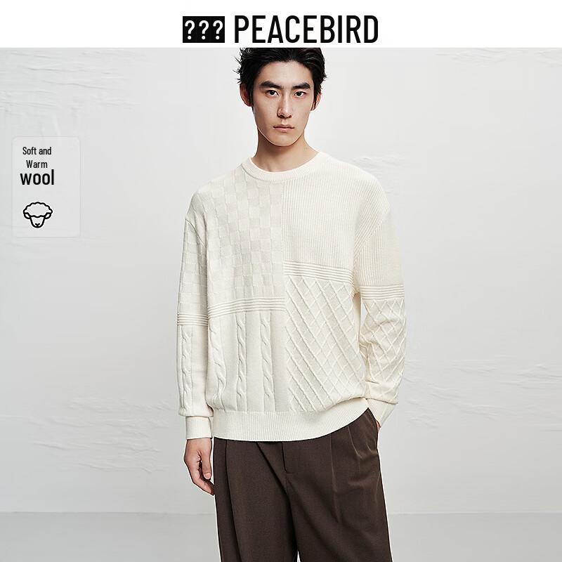 

Peacebird Men s Cable Knit Wool Blend Sweater XL