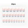 Unique 2020 Chinese Brand Nail Art Stickers With Removable French Fake Nails In Gel Glue And Jelly Double-sided Design