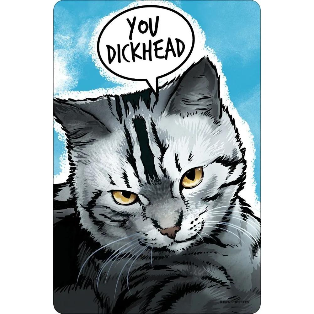 

1pc 2d Cute But Abusive You Dickhead Funny Small Tin Sign - Wall Decor for Home/Man Cave/Bar, Ideal Gift for Humor Lovers 20x30cm