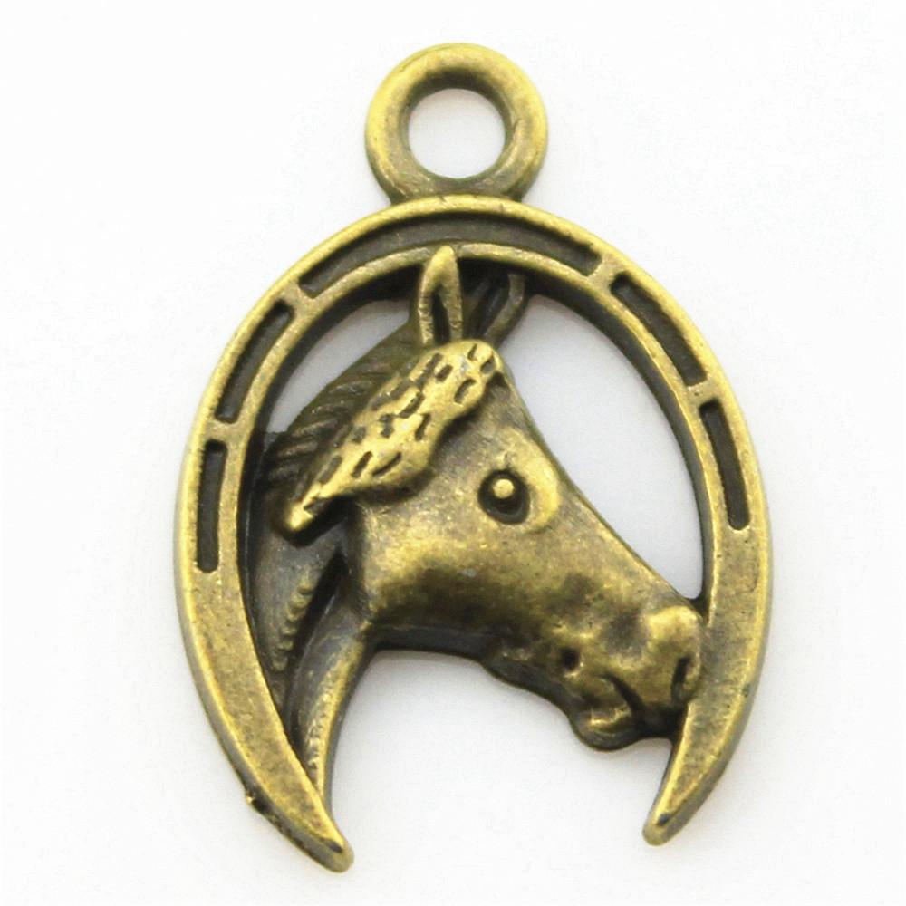 Vintage Horseshoe Charms Alloy Metal Pendants For DIY Jewelry Lucky Themed Accessories