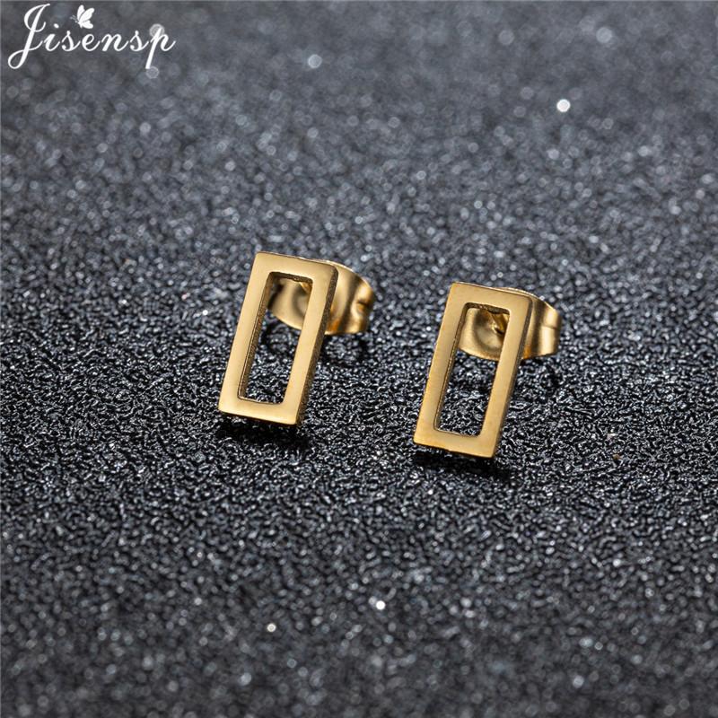 Stainless Steel Geometric Stud Earrings for Women Minimalist Circle Triangle Star Ear Studs Horseshoe U Shaped Earings oorbellen
