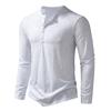 Men Fall Henley Neck Long Sleeve Casual Shirt