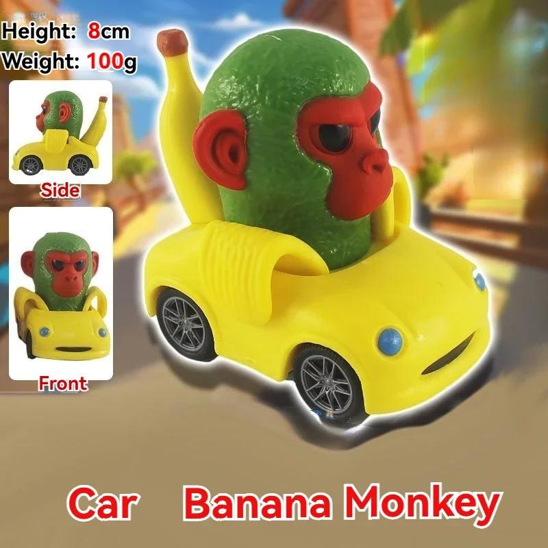 Funny Cartoon Character Cars Toys Unique Design Kids Vehicle Model Tung Tung Tung Sahur Car Figurine Anime Model Children Gifts