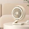 Crescent Shape Personal Air Circulator LED Light Table Cooling Fan Portable Fan  Home Office